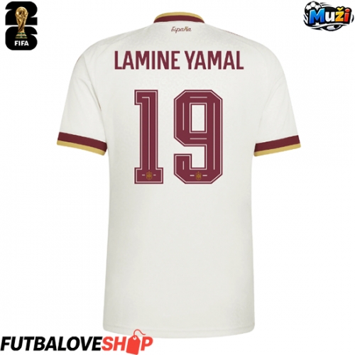 Dres Španielsko Lamine Yamal #19 Preč MS 2026 Krátky Rukáv